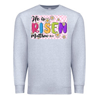 Heather Grey checkered risen Premium Sweatshirt - MaliasSmallBusiness