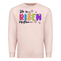 Pale Pink checkered risen Premium Sweatshirt - MaliasSmallBusiness