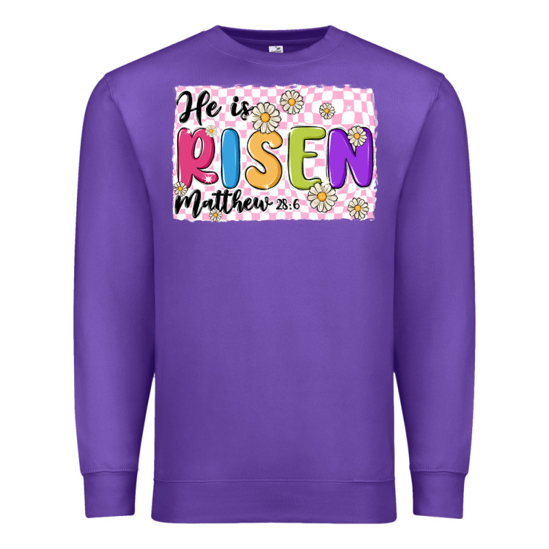 Checkered Risen Premium Sweatshirt by MaliasSmallBusiness | Teevron