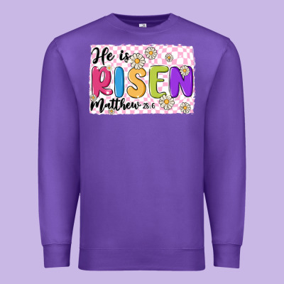 Checkered Risen Premium Sweatshirt Designed By Maliassmallbusiness