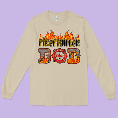 Firefighter Dad Long Sleeve Tee Designed By Hra Design Shop