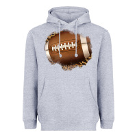 Heather Grey leopard american football patch Heavyweight Hoodie - Jasminsmagicworld