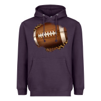 Plum leopard american football patch Heavyweight Hoodie - Jasminsmagicworld
