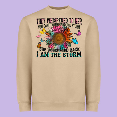 They Whispered To Her You Can't Withstand The Stor Heavyweight Sweatshirt Designed By Zillion Design Studio