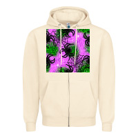 Sandshell halloween spider green leopard seamless pattern Zipper Hoodie - BundleAndBundleShop
