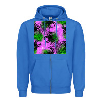 True Royal halloween spider green leopard seamless pattern Zipper Hoodie - BundleAndBundleShop