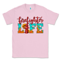 Bubblegum Pink firefighter life Classic Tee - HRA Design Shop