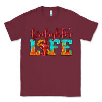 Burgundy firefighter life Classic Tee - HRA Design Shop