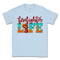 Dusty Blue firefighter life Classic Tee - HRA Design Shop