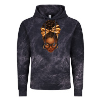 Cloud Black plaid bandana afro woman Vintage Hoodie - texasbilliewilder