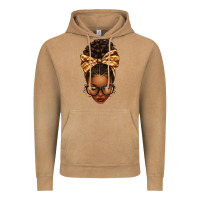 Plaid Bandana Afro Woman Vintage Hoodie | Teevron
