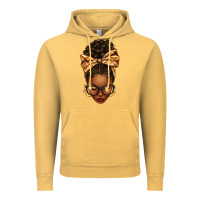 Vintage Mustard plaid bandana afro woman Vintage Hoodie - texasbilliewilder