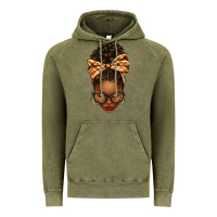 Vintage Olive plaid bandana afro woman Vintage Hoodie - texasbilliewilder