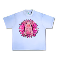 Grape Ice pink sunflower pig Urban Heavy Tee - RanaPortraitStore