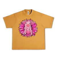 Peanut Butter pink sunflower pig Urban Heavy Tee - RanaPortraitStore