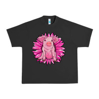 Pigment Black pink sunflower pig Urban Heavy Tee - RanaPortraitStore