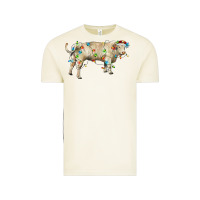 Vintage Arctic Charolais bull with christmas lights Vintage Tee - RanaPortraitStore