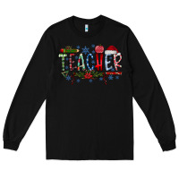 Black teacher christmas Long Sleeve Tee - RacoonDesign