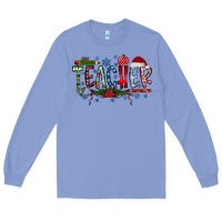 Colony Blue teacher christmas Long Sleeve Tee - RacoonDesign