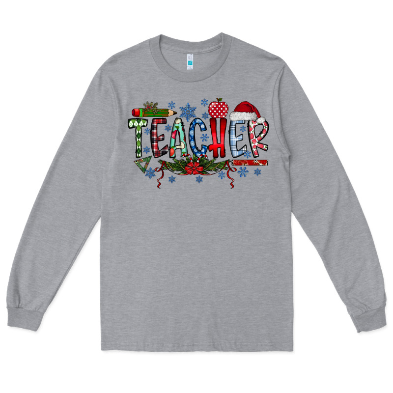 Teacher Christmas Long Sleeve Tee by RacoonDesign | Teevron
