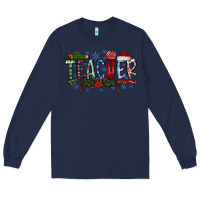 Navy teacher christmas Long Sleeve Tee - RacoonDesign