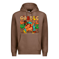Chestnut gobble gobble gobble gobble turkey Premium Hoodie - MaliasSmallBusiness
