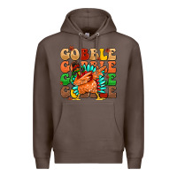 Coffee gobble gobble gobble gobble turkey Premium Hoodie - MaliasSmallBusiness