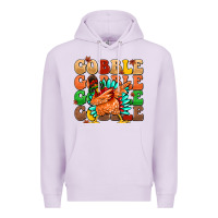 Lilac gobble gobble gobble gobble turkey Premium Hoodie - MaliasSmallBusiness