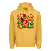 Mustard gobble gobble gobble gobble turkey Premium Hoodie - MaliasSmallBusiness