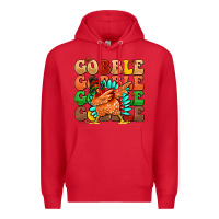 Red gobble gobble gobble gobble turkey Premium Hoodie - MaliasSmallBusiness