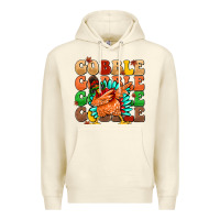Sandshell gobble gobble gobble gobble turkey Premium Hoodie - MaliasSmallBusiness