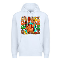 White gobble gobble gobble gobble turkey Premium Hoodie - MaliasSmallBusiness