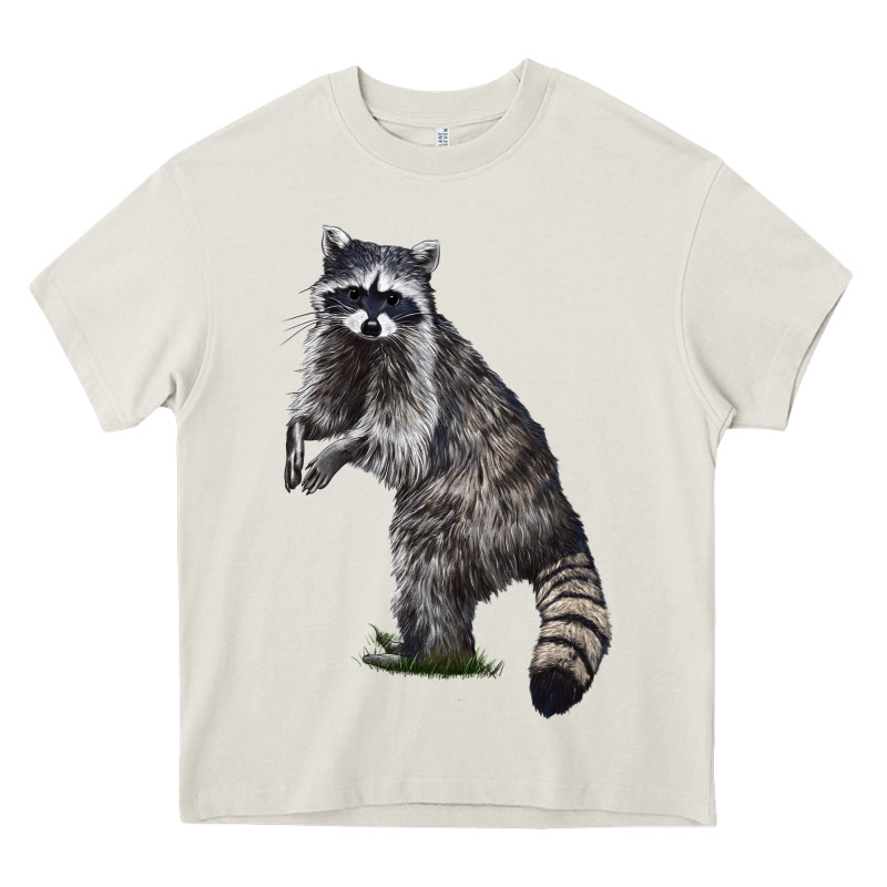Raccoon Illustrations Heavy Core Tee by LillyAllenDesigns | Teevron