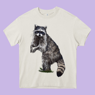 Raccoon Illustrations Heavy Core Tee Designed By Lillyallendesigns