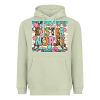 Matcha Easter Day Nurse Heavyweight Hoodie - NancyCooperArtShop