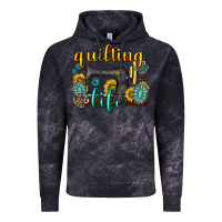 Cloud Black quilting life western Vintage Hoodie - texasbilliewilder