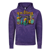 Cloud Purple quilting life western Vintage Hoodie - texasbilliewilder