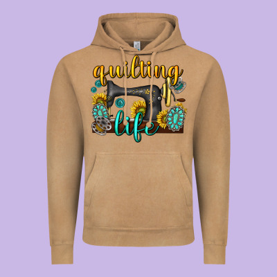 Quilting Life Western Vintage Hoodie Designed By Texasbilliewilder