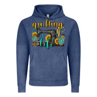 Vintage Denim quilting life western Vintage Hoodie - texasbilliewilder