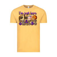 Vintage Mustard i'm just here for the snacks basketball Vintage Tee - Zillion Design Studio