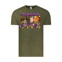 Vintage Olive i'm just here for the snacks basketball Vintage Tee - Zillion Design Studio