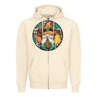 Sandshell fall gnomes round earrings 1 Zipper Hoodie - Artiststas