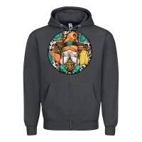 Smoke fall gnomes round earrings 1 Zipper Hoodie - Artiststas