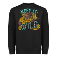 Black keep it wild tbw Heavyweight Sweatshirt - texasbilliewilder