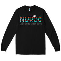 Black coffee scrubs and rubber gloves Long Sleeve Tee - CowhideDigitalArt