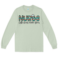 Matcha coffee scrubs and rubber gloves Long Sleeve Tee - CowhideDigitalArt