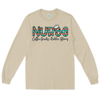 Mushroom coffee scrubs and rubber gloves Long Sleeve Tee - CowhideDigitalArt