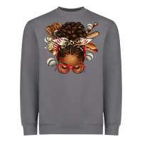 Storm baseball afro messy bun Heavyweight Sweatshirt - texasbilliewilder