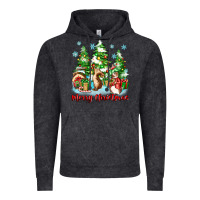 Vintage Black merry christmas rabbits Vintage Hoodie - Zillion Design Studio