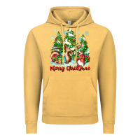Vintage Mustard merry christmas rabbits Vintage Hoodie - Zillion Design Studio